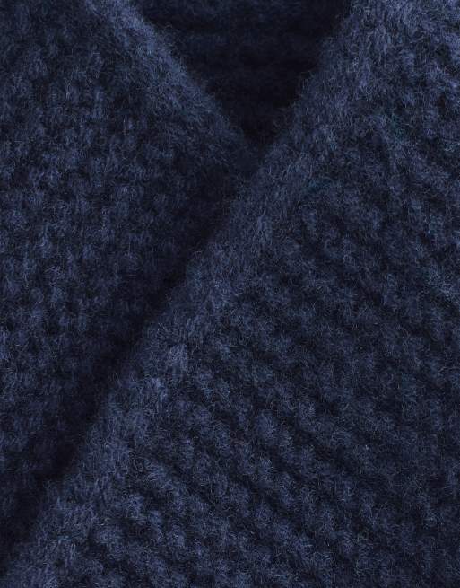 & Other Stories wool mix mini neck scarf in navy , 2 of 3
