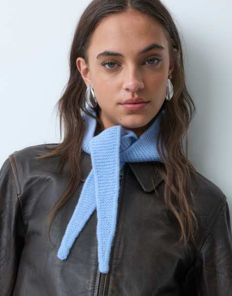 & Other Stories wool mix mini neck scarf in powder blue - view 1