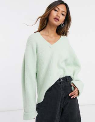 oversized v neck sweater