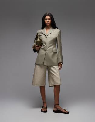 & Other Stories Wool Rich Oversized Blazer In Neutral