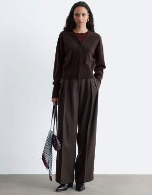 & Other Stories Wool Rich Tailored Pants In Black