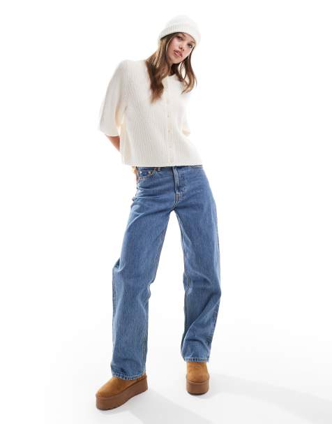 & Other Stories wool short sleeve knitted rib cardigan in off white - view 1