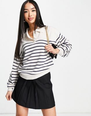 & Other Stories wool stripe jumper in navy and white | ASOS