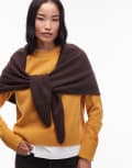 [Other Stories] & Other Stories wool triangle scarf in dark brown No Size Dark brown