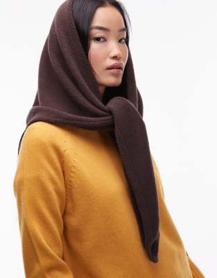 & Other Stories Wool Triangle Scarf In Brown