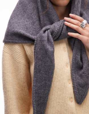 & Other Stories Wool Triangle Scarf In Gray