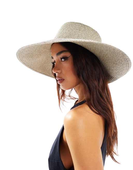 Other Stories woven straw summer hat in beige