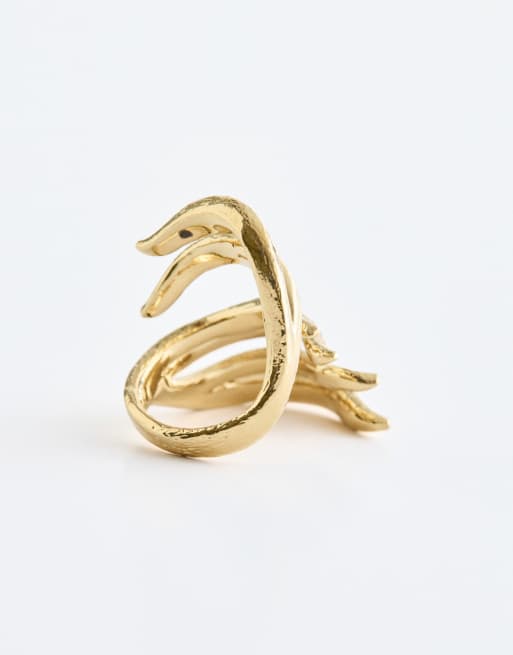 & Other Stories wrap around ring with rhinestone detailing, 3 of 3