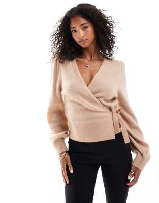 Other Stories Wrap Cardigan In Brown