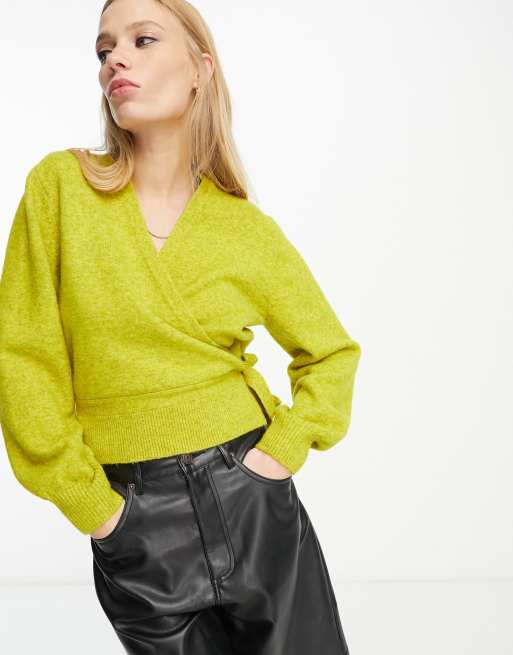  OTHER STORIES Knitted Mini Tube Top in Yellow