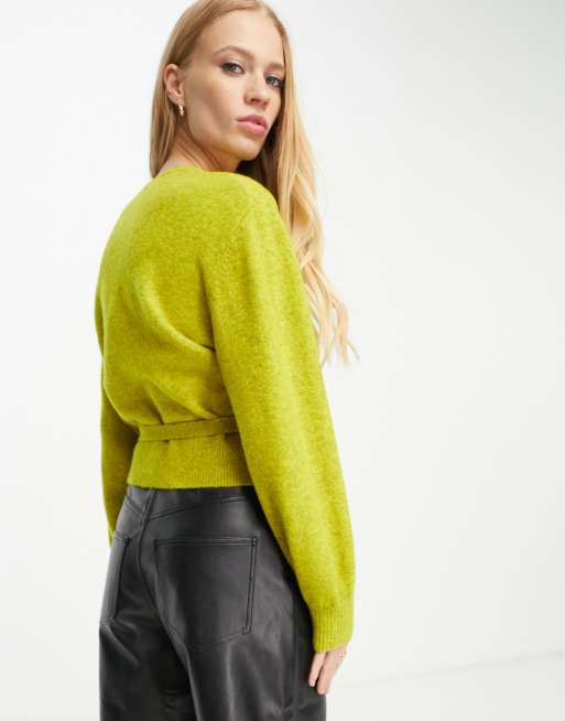  OTHER STORIES Knitted Mini Tube Top in Yellow