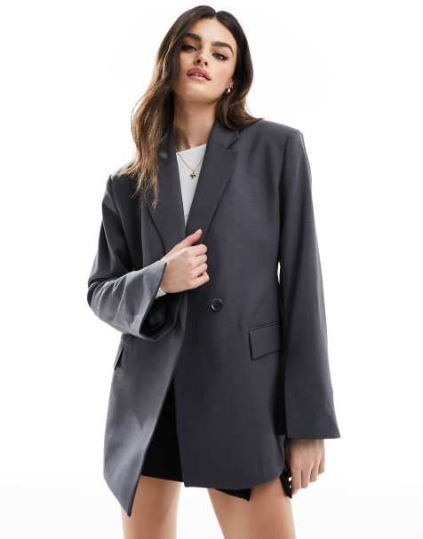& Other Stories wrap front blazer in gray - part of a set - view 1