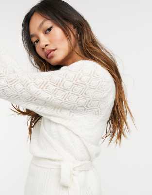 white wrap jumper