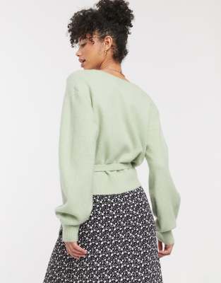 green wrap jumper