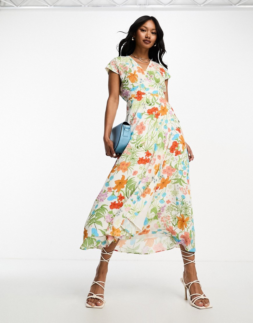 Other Stories &  Wrap Maxi Dress In Multi Floral Print
