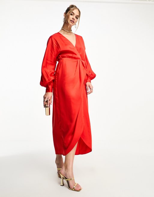 Midi wrap best sale dress other stories