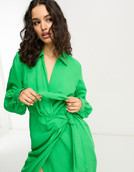 And other stories 2025 green wrap dress