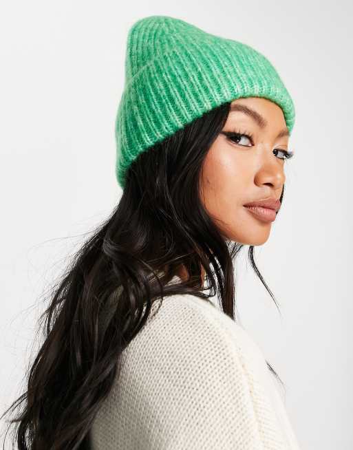 & Other Stories – Zielona wełniana czapka beanie