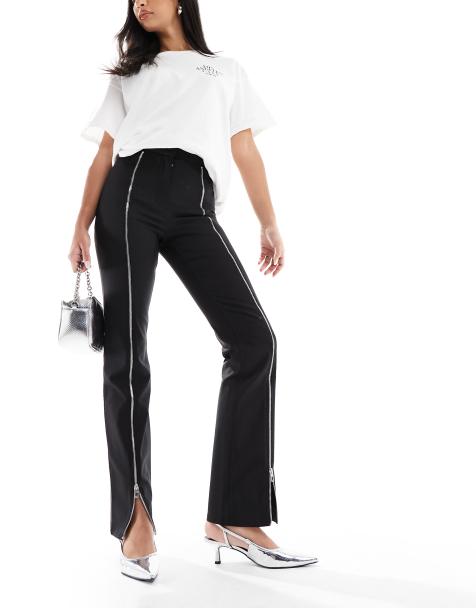 & Other Stories zip detail trousers in black - view 1