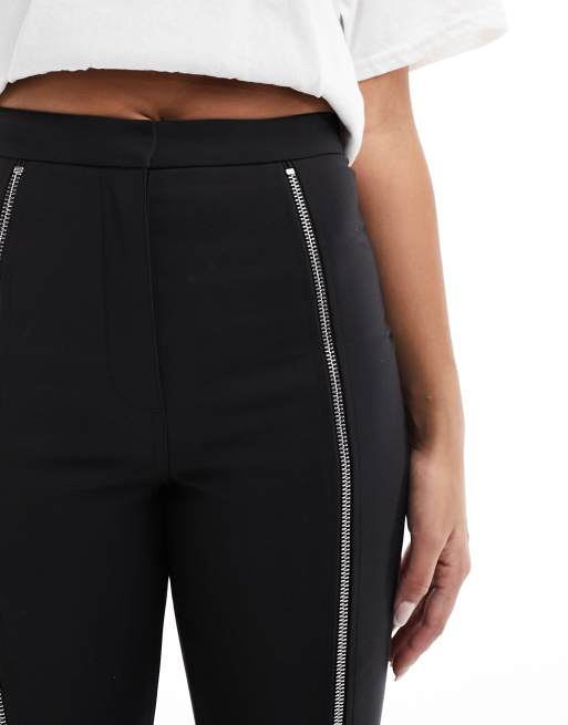  Other Stories zip detail trousers in black