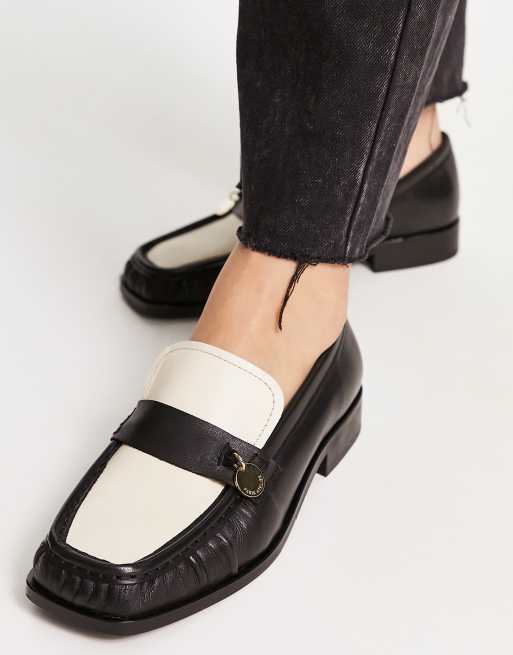 & Other Stories – Zweifarbige Loafer in Schwarz und Creme, 3 von 4