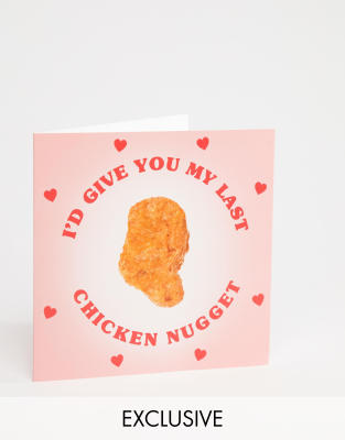 фото Открытка с надписью "i'd give you my last chicken nugget" wactt-мульти central 23