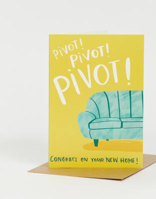 фото Открытка с надписью "pivot congrats on your new home" lucy maggie-мульти