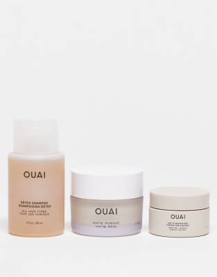 OUAI Ouai X ASOS Exclusive Matt Pomade (full size) & Detox Shampoo Bundle - Worth £37-No colour