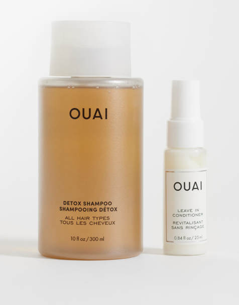 OUAI – Zestaw: szampon detoksykujący o pojemności 300 ml i odżywka do włosów bez spłukiwania o pojemności 25 ml - view 1