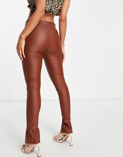 Legging best sale cuir fente