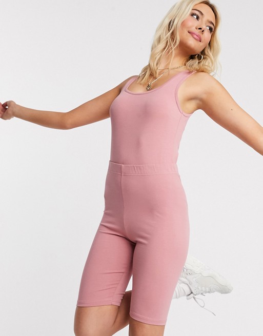 Outrageous Fortune loungewear square neck body in rose