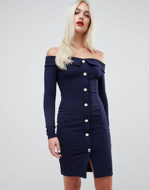 Off the hotsell shoulder tuxedo dress