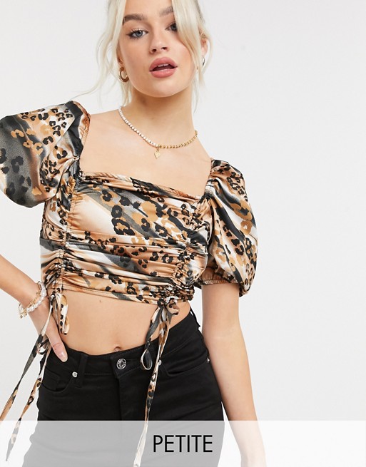 Outrageous Fortune Petite cami in animal print