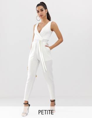 all white jumpsuit petite