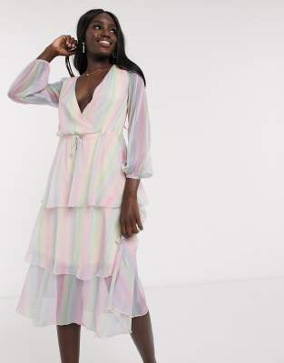 pastel tiered dress