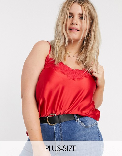 Outrageous Fortune Plus cami top in red