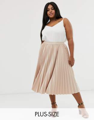 plus size midi skater skirt