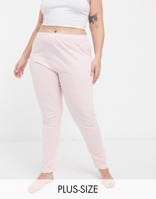 Outrageous Fortune Plus nightwear legging in pink
