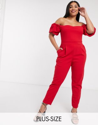 red utility playsuit