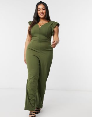 jumpsuit ruffle sleeve