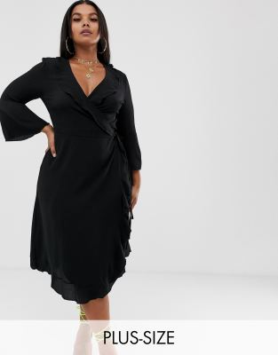 black midi dress plus size