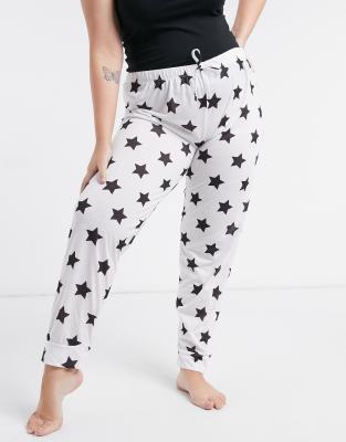 black and white star sweatpants
