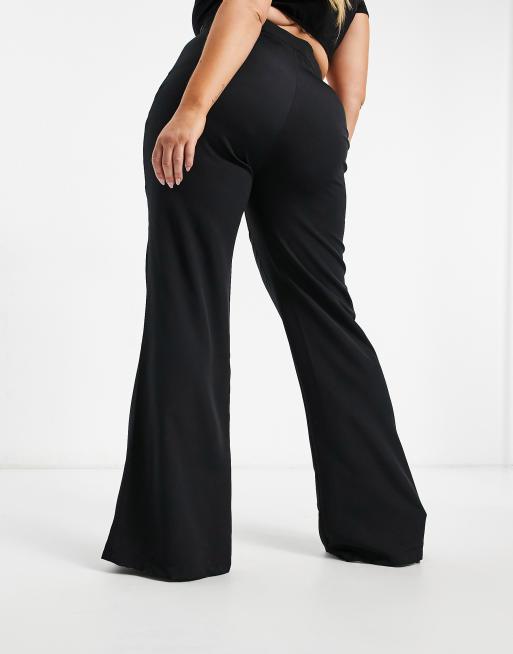 Outrageous Fortune Plus split front pants in black, 2 of 4