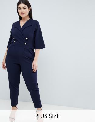 tailored jumpsuit in navy