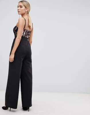 outrageous fortune sequin jumpsuit