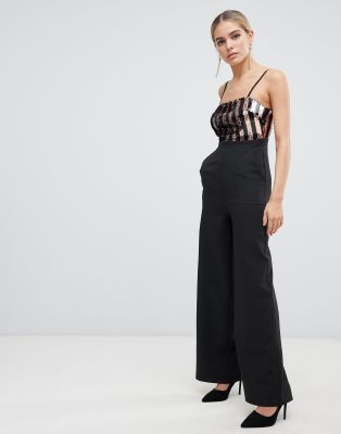 outrageous fortune sequin jumpsuit