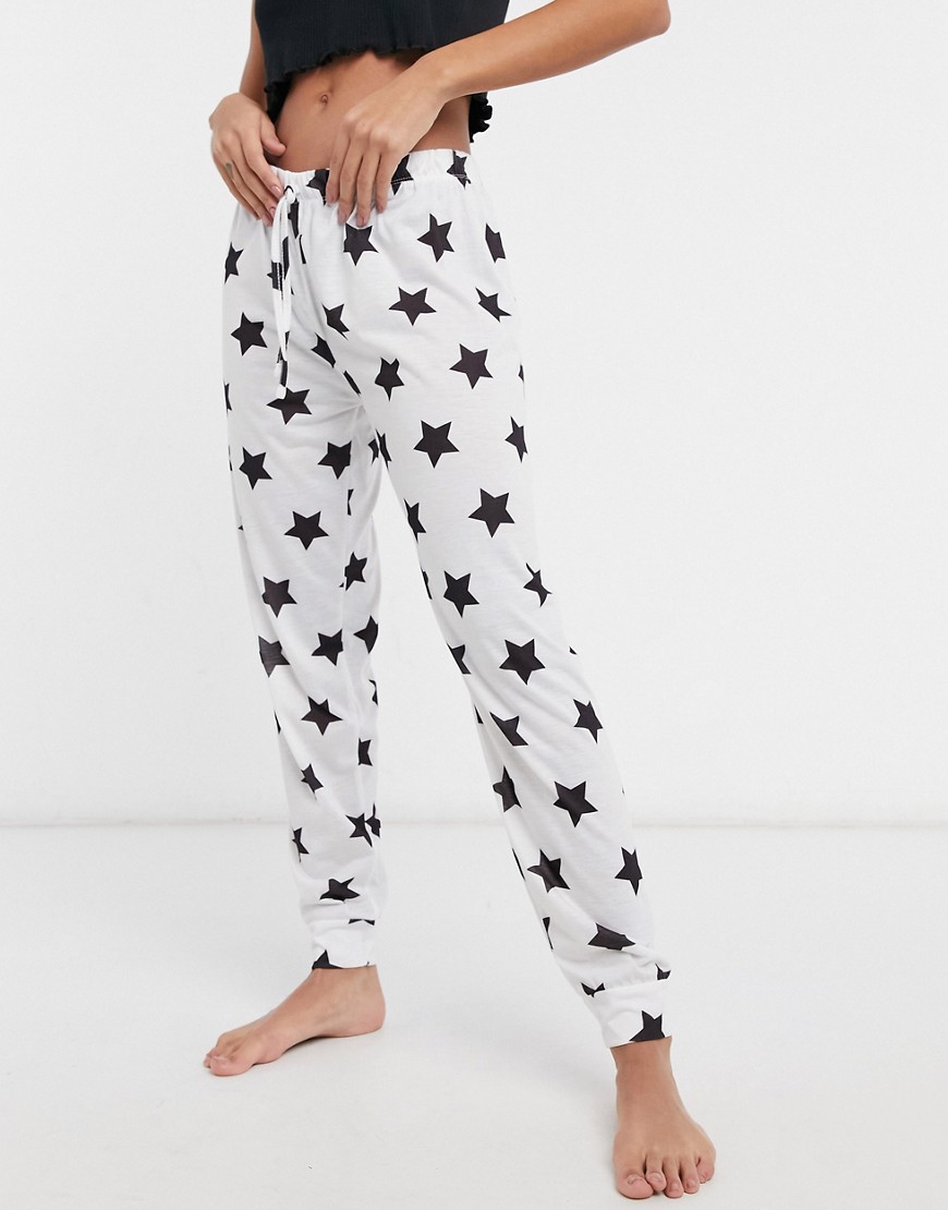 Outrageous Fortune sleepwear sweatpants in black star print-Multi