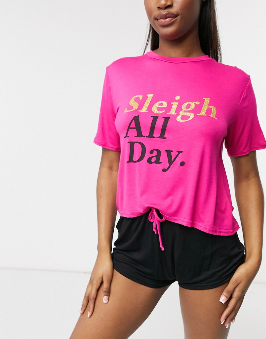 Outrageous Fortune sleepwear T-shirt set in pink