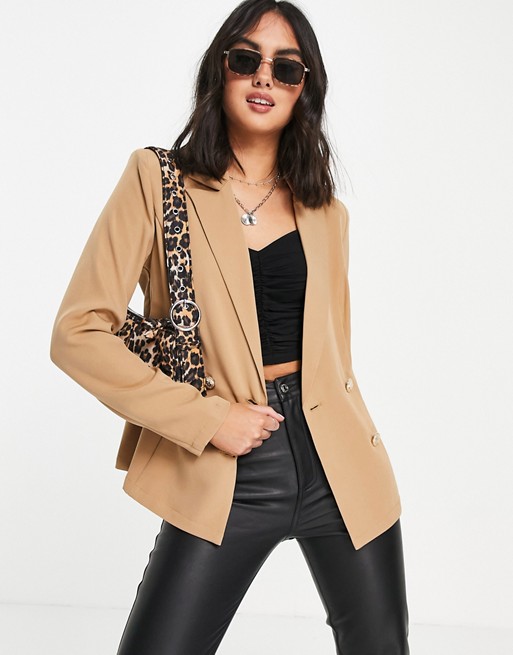 Outrageous Fortune tailored blazer in camel co ord