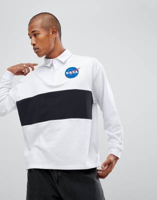 фото Оверсайз-свитшот регби с принтом "nasa" asos-белый asos design